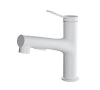 Bathroom Sink Pull-out Hot And Cold Water Mixer Faucet For Bathroom Grey/Chrome 3 Functions Mouthwash Faucet Deck Mount(Chrome)