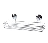 Bathroom Solutions Étagère de douche en acier inoxydable, caoutchouc argenté 11cm x 35cm x 14cm