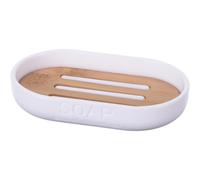 BATHROOM SOLUTIONS Porte-savon Porte-savon en bois de bambou blanc