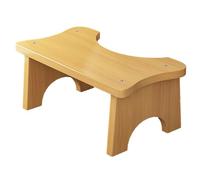 Bathroom Stool - Bamboo 39x20x17cm | Toilet Poop Stool with C-Shaped Opening | Adult Toilet Assistance Step | Proper Squat for Digestion Bathroom Potty Support Comfortable Durable