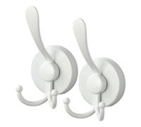 Bathroom Suction Hooks - Reusable Vacuum Power Hanger No Drill Removable Fastener , Waterproof Wall Mount Grip , Heavy Duty Towel Hook , Transparent Shower Accessory | Bath Robe Holder For Door Mirr