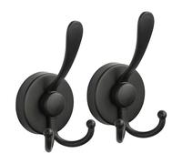 Bathroom Suction Hooks - Reusable Vacuum Power Hanger No Drill Removable Fastener , Waterproof Wall Mount Grip , Heavy Duty Towel Hook , Transparent Shower Accessory | Bath Robe Holder For Door Mirr