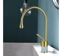 Bathroom, Toilet, Basin Faucet, Raised Table, Hot and Cold, Faucet, White, Brushed Gold, White Jade, Low Model