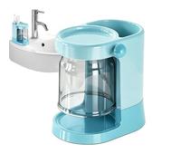 Bathroom Toothbrush Holder Stand - Countertop Organizer with Drain Hole, Fast Drying Storage Rack for Toothbrushes | Portable Home Travel RV Shower Toilet Sink Use | Toothbrush Drain Stand
