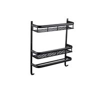 Bathroom Towel Rack/Rail Holder Towel Shelf Hanger Wall Mount, Matte Black