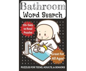 Bathroom Word Search: Puzzles with easy to Read Print about Shower Accessories, Towels, Sink Accessories, Shaving Accessories, Water Temperature and ... for Birthdays, Vacations, and Leisure Times