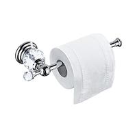 BATHSIR Porte-Papier Toilette en Cristal, argenté, Support Moderne pour Salle de Bain, Accessoires de Salle de Bain, Crochet Mural en Alliage de Zinc
