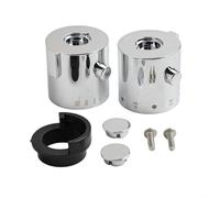 Bathtub Paire de poignées thermostatiques plaquées chrome Boutons de réglage de la température Bouton de réglage de la température ABS avec échelle de marquage pour mélangeur de douche