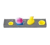 Bathtub Splash Guard for Kids | Water Guard with Suction Cups | Bath Toy Tray for Shower Sink Kitchen Corner RV Home Apartment Hotel