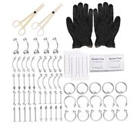 BATHVEVE 1 ensemble Kit de Piercing Corps Boucles Oreilles Piercings de Nez Sourcils et Nombrils Inoxydable Confortable et pour Occasions