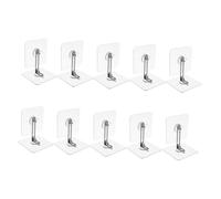 BATHVEVE 10 ensembles Adhesive Furniture Wall Anchors For Proofing No Drilling Required And Stable Anti-tip Fixings For Dressers Bookcases And Cabinets