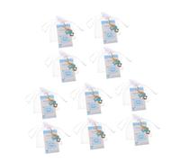 BATHVEVE 10 Ensembles Porte-clés en Métal Bleu avec Empreinte de Pied de Cœur, Souvenir Polyvalent et Pratique pour Shower, Livré avec Pochettes Organza et Étiquettes de Remerciement