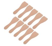 BATHVEVE 10 Pcs Spatules en Bois pour Barbecue et Cuisson, Spatule Petite et Droite, Facile à Ranger, Ustensiles Polyvalents Cuisine et Friture