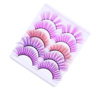 BATHVEVE 10 pièces Cils Colorés Simulacre Faux Cils Naturels pour Événements Mariages et Utilisation Quotidienne
