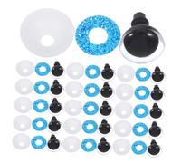 BATHVEVE 100 Ensembles Resin Glitter Safety Eyes Unique Offset Moon Shaped Pupils for Plush Toys DIY Crocheting Doll Making Accessories