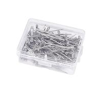 BATHVEVE 100 Pcs Épingles en T en Acier Inoxydable pour Postiche et Bijouterie - Blocage, la Couture, le Tricot et L’Assemblage de Bijoux - Livrées avec Boîte Plastique