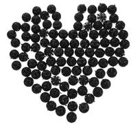 BATHVEVE 100pcs Bio-balles Noires pour Aquarium d'eau Douce, Filtration Trous Denses, Paquet Filet Inclus pour Nettoyage Facile