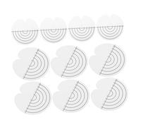 BATHVEVE 100pièces Pochoirs De Thermique Pour Extensions De Cheveux Gabarits Avec Échelle Pour Placement Salon