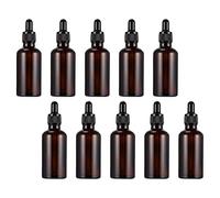 BATHVEVE 10pièces Bouteilles Teinté De Lot De Flacons Compte Avec Pipette Pour Huiles Essentielles Et Parfums Pratiques Et Légères Pour Voyage Et Utilisation Quotidienne