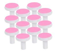 BATHVEVE 12 Pcs Têtes de Meulage pour Lime à Ongles Électrique Rose, Accessoires en Papier de Verre et Plastique, Conçus pour Adultes, Faciles à Utiliser pour Manucure et Pédicure