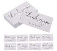 BATHVEVE 150 pièces Cartes de Remerciement Élégantes avec Enveloppes Papier Couché pour Boutiques Restaurants et Petites Entreprises Cartes Message Personnalisables pour Toutes Occasions