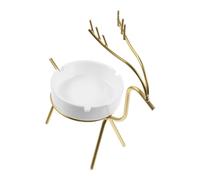 BATHVEVE 1ensemble Cendrier Créatif Céramique pour Bureau Décoration De Table Élégante Accessoire Unique pour Fumeurs Et Amateurs De Design