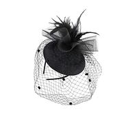 BATHVEVE 1pièce Diadème De Mariage Voilette Avec Fleurs Et Plumes Accessoire Élégant Pour Femmes Pour Cérémonies Et Réceptions