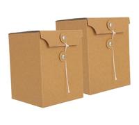 BATHVEVE 2 Pièces Boîte à Bougies Étui D'emballage en Papier Kraft Marron, Portable, Design à Corde de Fermeture, pour Bougie et Petites Douceurs
