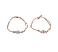 BATHVEVE 2 Pièces Bracelet Couple en Cuivre Corde Tressée, Communication Continue Longue Distance et Réponse Tactile Instantanée, Style Romantique Saint-valentin