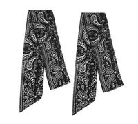 BATHVEVE 2 Pièces Écharpe Tête Élastique pour Hommes et Femmes Bandana Pirate Absorbant la Transpiration Accessoire de Fitness Durable et Confortable pour Sport Yoga