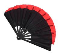 BATHVEVE 2 Pièces Éventail Pliant à Main en Plastique Léger et Portable pour Tai Ji et Performances, Design Unique et Élégant Adapté la Danse et Arts Martiaux