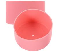 BATHVEVE 2 Pièces Manchon en Silicone Rose Antidérapant pour Tasse et Bouteille, Protection Les Chocs et Conservation du Froid, Design Épuré et Minimaliste, Adapté Utilisation Quotidienne