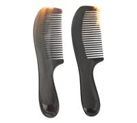 BATHVEVE 2 pièces Peigne de Massage Corne Naturelle Lot de Peignes Éléguants pour Démêlage et Soin des Cheveux Conception Douce et Ergonomique pour Types de Cheveux