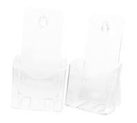 BATHVEVE 2 pièces Présentoir Transparent Lot de Acrylique Support Document et Brochure Mural Rangement Compact pour Flyers Dossiers et Magazines Organiseur Bureau et Étude