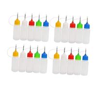 BATHVEVE 20 pièces Bouteilles à Colle Squeeze Flacons Applicateurs à Pointe Précise avec Couvercles Réutilisables et Étanches pour Dispensing de
