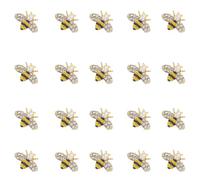 BATHVEVE 20pcs Ornements pour Ongles en Alliage de Zinc D'abeille 3d Strass pour Décoration Manucure DIY sans Décoloration pour Noël