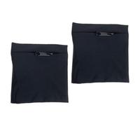 BATHVEVE 2pcs Pochette pour Téléphone Portable Noir en Fibre de Polyester Légère et Élastique, Brassard de Course Pratique pour Sport en Plein Air et Running