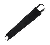 BATHVEVE 2pièce Serviette De Bain Longue Avec Bande De Traction Pour Application Huile Bronzante Lot De Noir Bande Flockée Exfoliante Et Douce Pour Peau