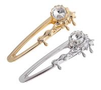 BATHVEVE 2pièces Barrette Métallique Cristal Éclatant Accessoires De Cheveux Snap Clips Élégants Pour Toutes Coiffures