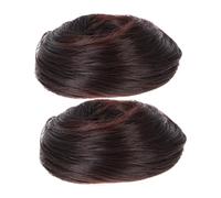 BATHVEVE 2pièces Chouchous Postiche Lot Pour Extensions Cheveux Chignons Moelleux Usage Quotidien Fête Et Mariage Facile à Porter