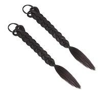 BATHVEVE 2pièces Extensions De Cheveux Synthétiques Tressés Queue De Cheval Avec Élastique Postiche Tressé Naturel Pour Femmes Pour Événements Et Cosplay