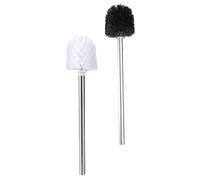 BATHVEVE 2pièces Lot de Têtes de Brosse WC Remplaçables Acier Inoxydable Poils Durables pour Nettoyage Profond sans Angle Mort Accessoires Salle de Bain Pratiques et Faciles à Utiliser