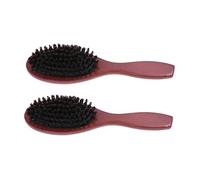 BATHVEVE 2pièces Peigne Bois Avec Brosse à Massage Du Chevelu Accessoires Capillaires Ergonomiques Pour Hommes Et Femmes Foncé