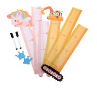 BATHVEVE 2pièces Toise Murale Pour Règle De Mesure De Hauteur Effaçable Avec Animaux Cartoons Pour Suivi De Croissance La Chambre