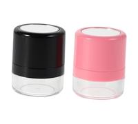 BATHVEVE 2pièces Vide Avec Miroir Et Applicateur Éponge De Conteneur Pour Poudre Et Shampoing Sec Boîte De Poudre Réutilisable Pour Look Naturel Et Volumineux