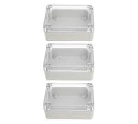 BATHVEVE 3 Pièces Boîtier D'équipement Électronique Étanche Transparent en Abs As avec Couvercle Articulé, Structure Modulaire Extensible, pour Modules de Sécurité en Extérieur