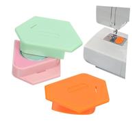 BATHVEVE 3 Pièces Guide Aimanté pour Machine à Coudre Lot de Accessoires Multifonctionnels avec Échelle Orange Rose Vert pour Couture Précise et Facile à Installer