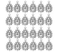 BATHVEVE 30 Pièces Pendentif Araignée en Alliage Argenté à Motif Toile Creuse, Charme Soi-même Résistant et Unique pour Création de Bijoux Artisanaux