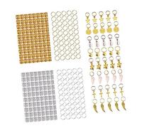 BATHVEVE 305pièces Anneaux Décoratifs Pour Cheveux Doré Accessoires Pour Tresses Perles Et Bijoux Pour Cheveux Éléments De Décoration Polyvalents Pour Coiffures Tressées Et Bouclées