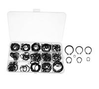 BATHVEVE 320 pièces Kit Anneaux Circlips Extérieurs Acier Noirci Clips de Retenue Élastiques pour Réparations Automobiles Machines et Électroménagers Assortiment Professionnel pour